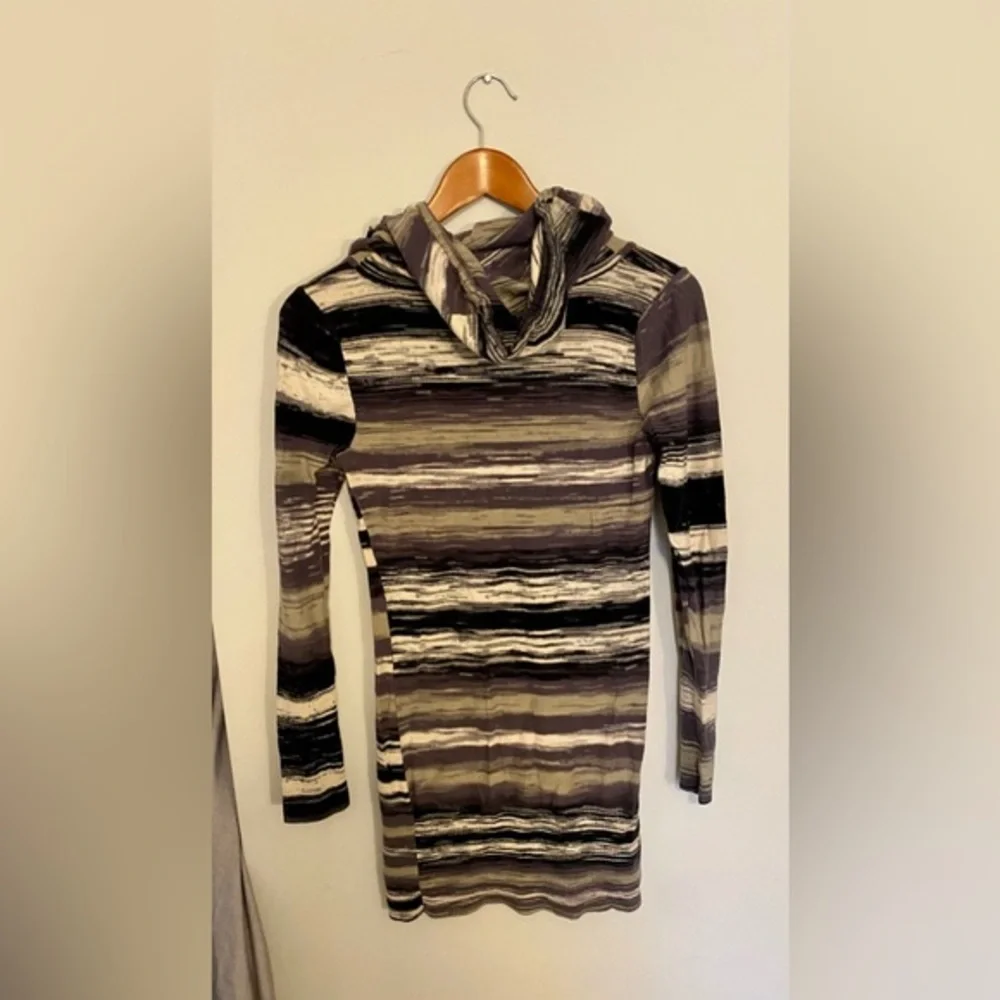 Y2K Vintage 2000s Kensie Sweater Dress Hood Cowl Neck Size Small